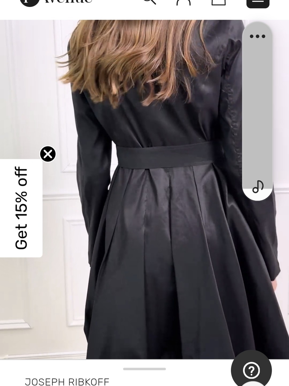Joseph Ribkoff Black Trench Coat with Self-Tie Belt - Picture 13 of 16